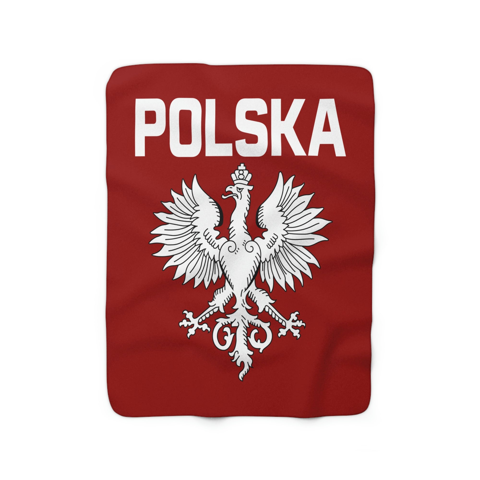Polska Sherpa Fleece Blanket Home Decor Printify 50" × 60"  