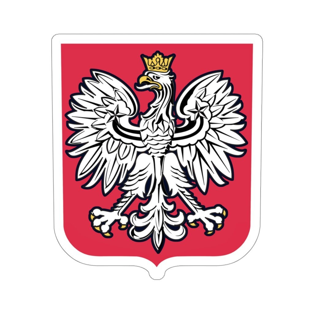 Polish Coat Of Arms Sticker Paper products Printify 3x3" White 