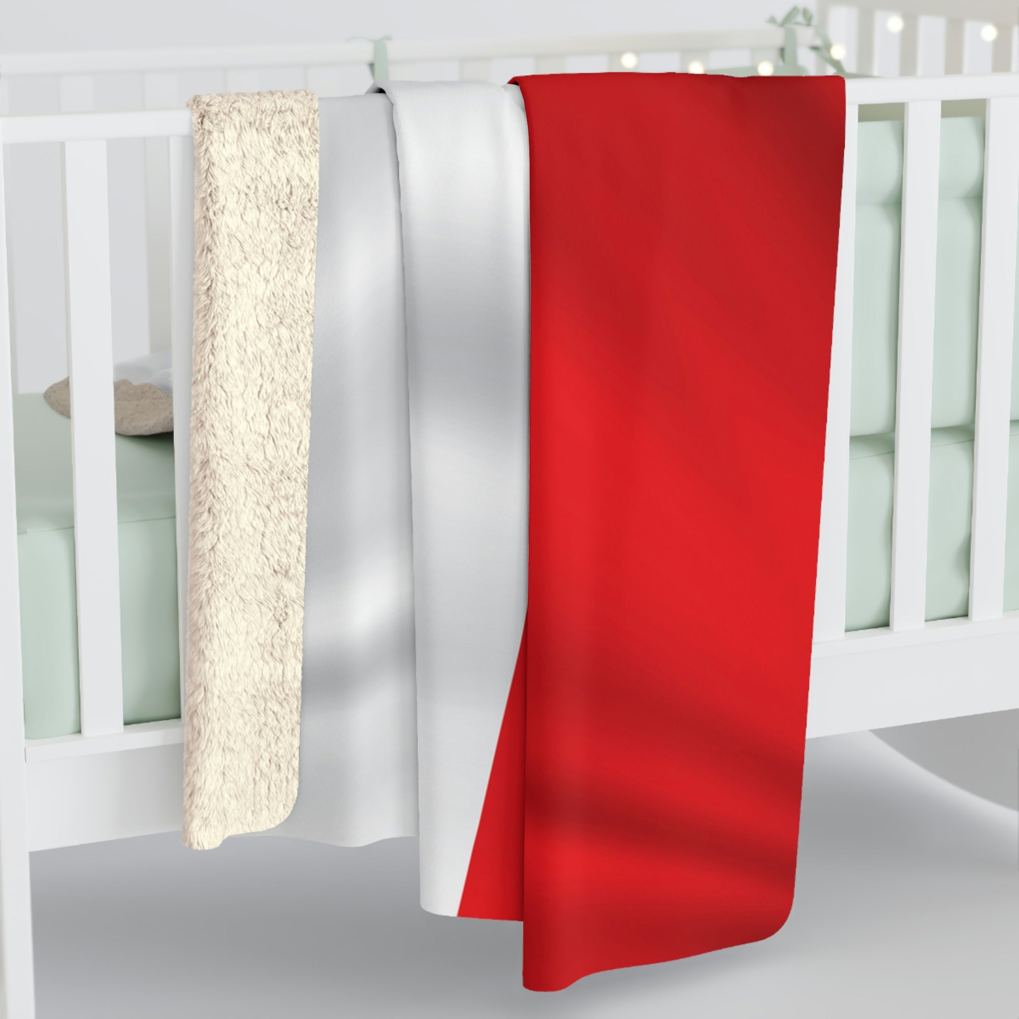 Polish Flag Colors Sherpa Fleece Blanket Home Decor Printify   