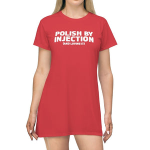 Polish By Injection All Over Print T-Shirt Dress - XL - Polish Shirt Store