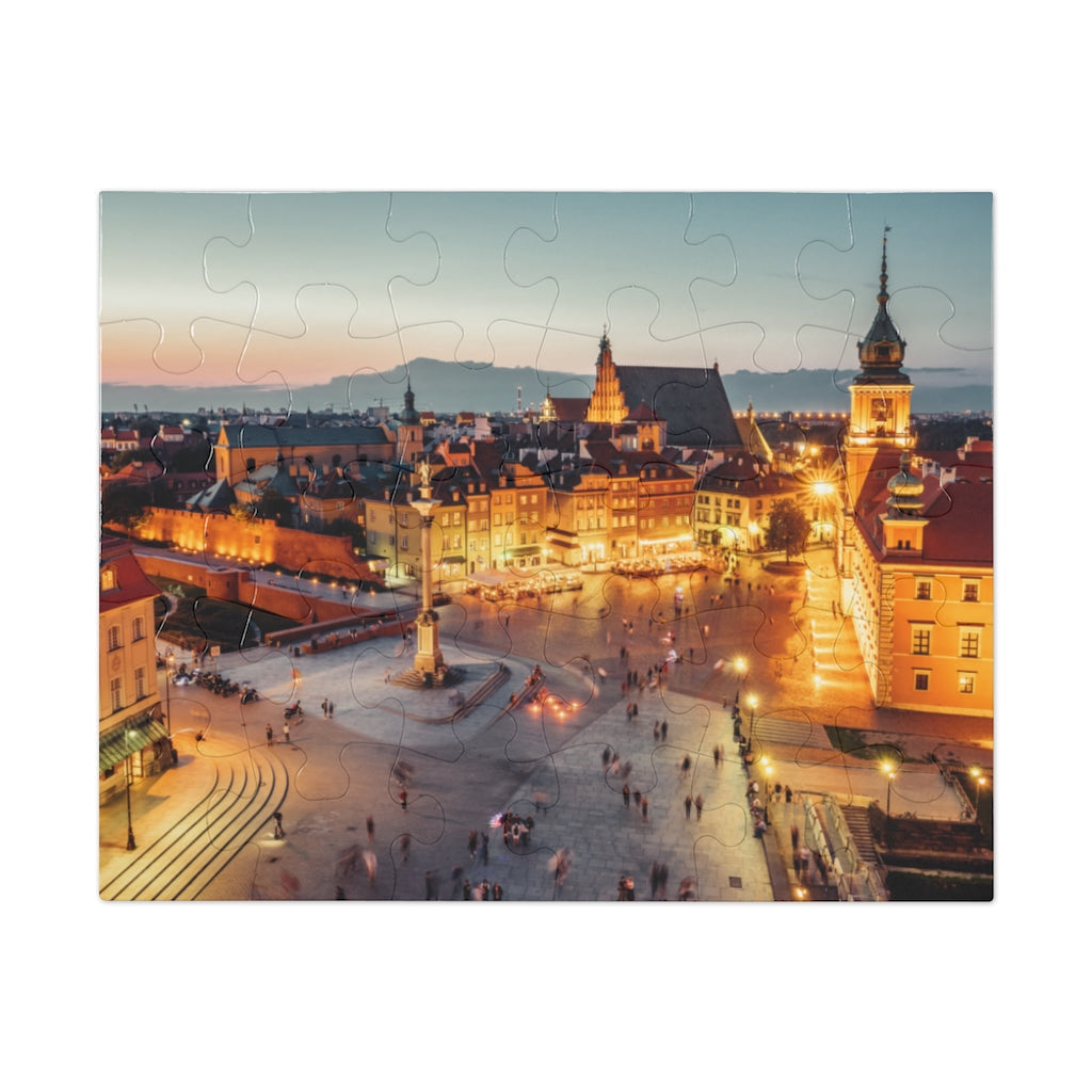 Castle Square Warsaw Poland Jigsaw Puzzle Puzzle Printify 9.6" × 8" (30 pcs)  