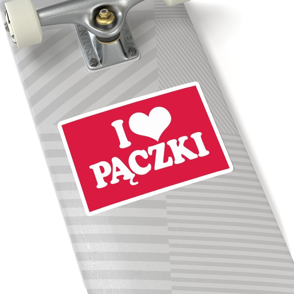 I Love Paczki Die-Cut Sticker Paper products Printify   