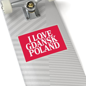 I Love Gdansk Poland Die-Cut Sticker -  - Polish Shirt Store