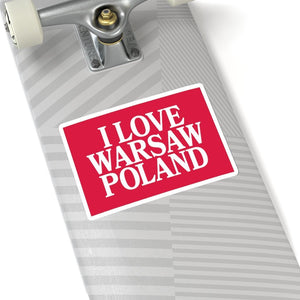 I Love Warsaw Poland Die-Cut Sticker -  - Polish Shirt Store