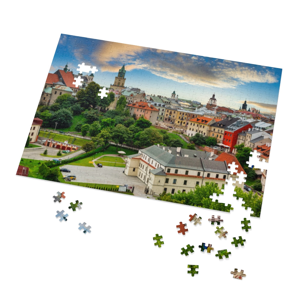 Lublin Old Town Jigsaw Puzzle Puzzle Printify   