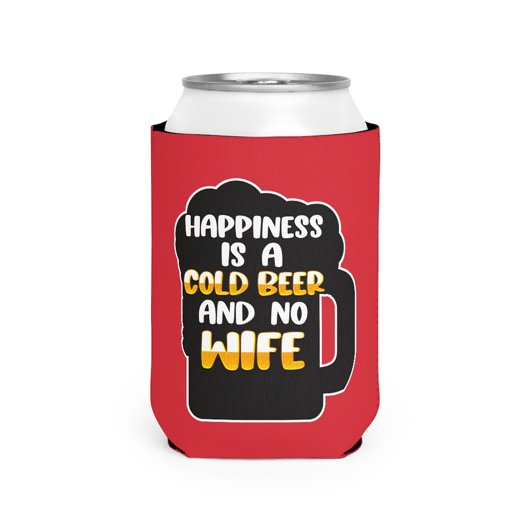 Cold Beer No Wife Can Cooler Sleeve Accessories Printify White One size 