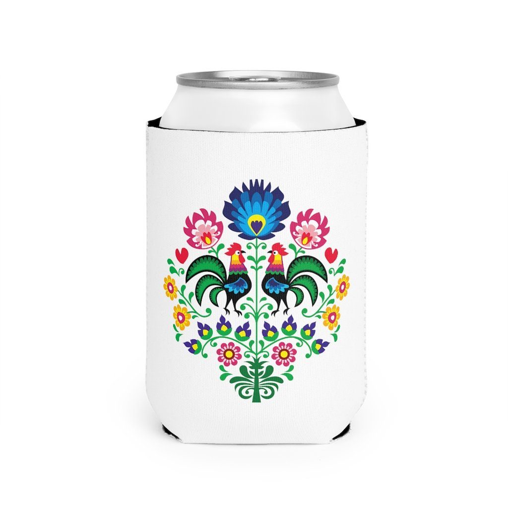 Polish Folk Art Can Cooler Sleeve Accessories Printify   