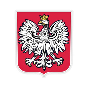 Polish Coat Of Arms Sticker - 2x2" / Transparent - Polish Shirt Store