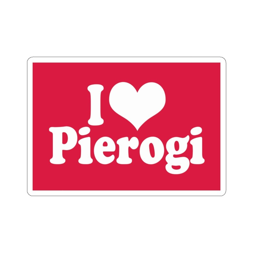 I Love Pierogi Die-Cut Sticker Paper products Printify 2x2" White 
