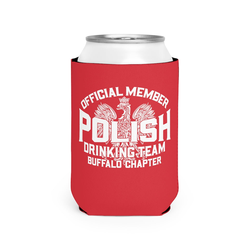 Polish Drinking Team Buffalo Chapter Can Cooler Sleeve Accessories Printify   
