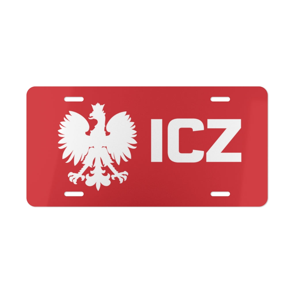 ICZ Surname Ending Vanity Plate Accessories Printify 12" × 6"  