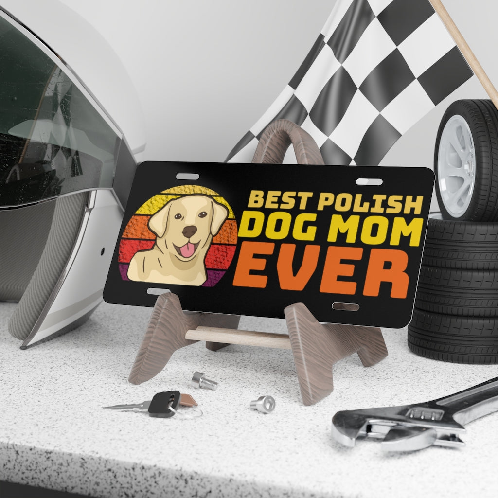 Best Polish Dog Mom Vanity Plate Accessories Printify   