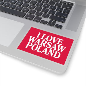 I Love Warsaw Poland Die-Cut Sticker -  - Polish Shirt Store