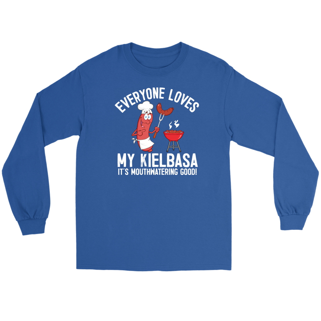 Everyone Loves My Polish Kielbasa T-shirt teelaunch Gildan Long Sleeve Tee Royal S