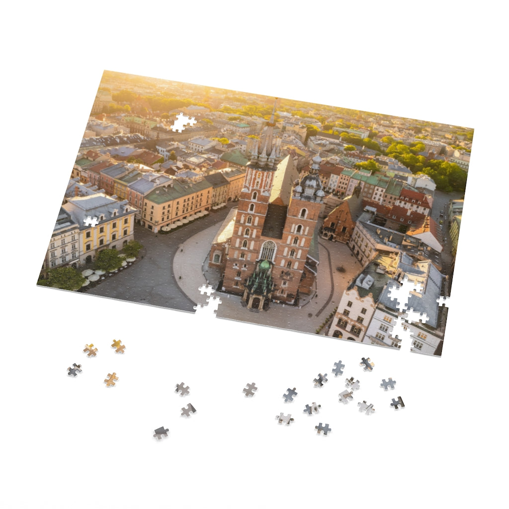Krakow Old Town Jigsaw Puzzle Puzzle Printify 29.25&quot; × 19.75&quot; (1000 pcs)  