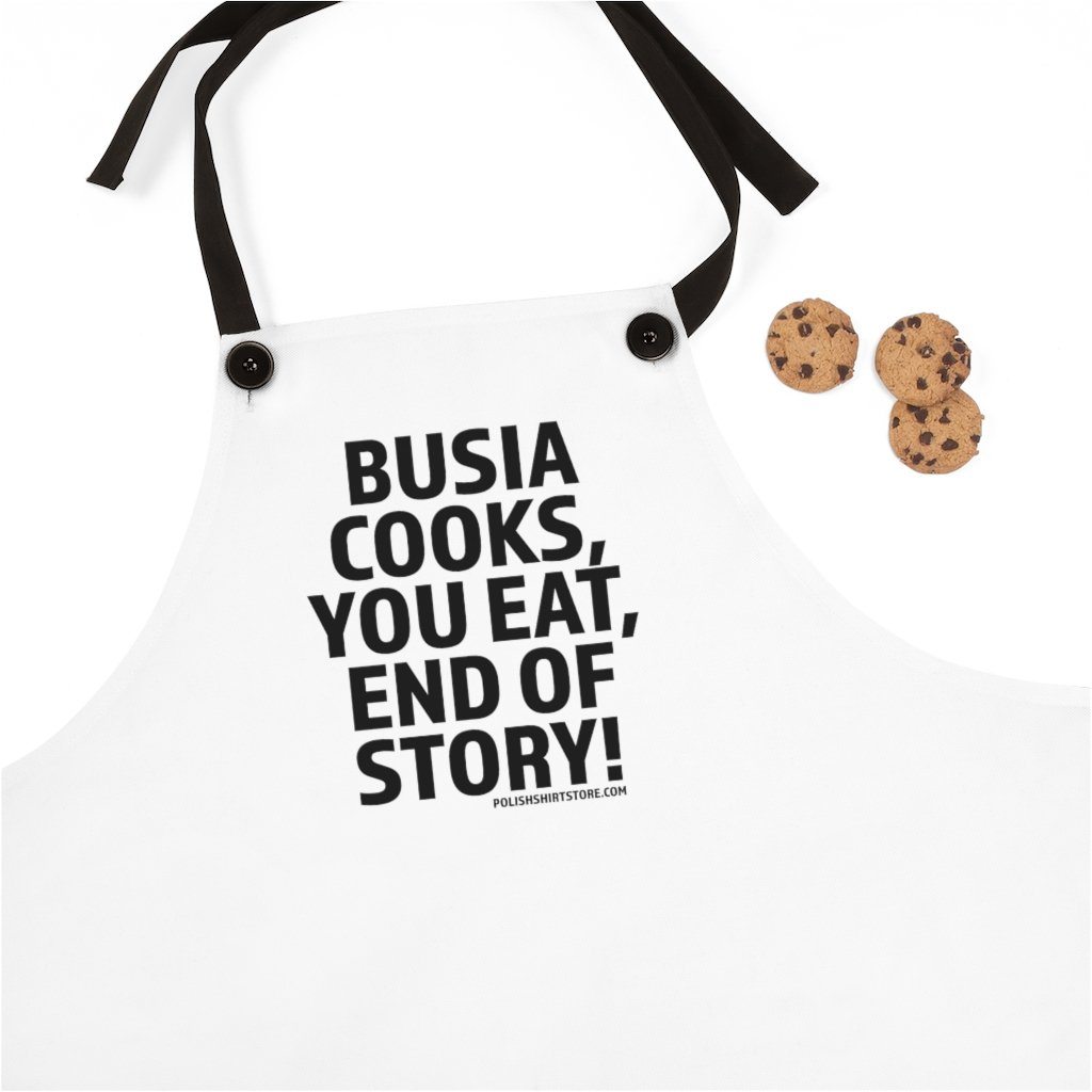 Busia Cooks You Eat Poly Twill Apron Accessories Printify One Size  