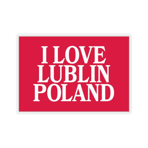 I Love Lublin Poland Sticker - 6x6" / Transparent - Polish Shirt Store
