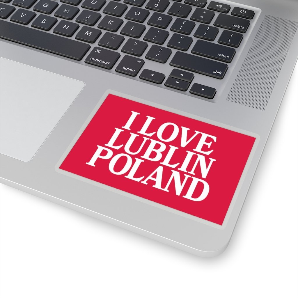 I Love Lublin Poland Sticker Paper products Printify 4x4&quot; Transparent 