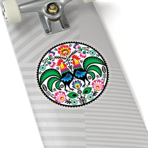 Polish Folk Art Circle Sticker -  - Polish Shirt Store