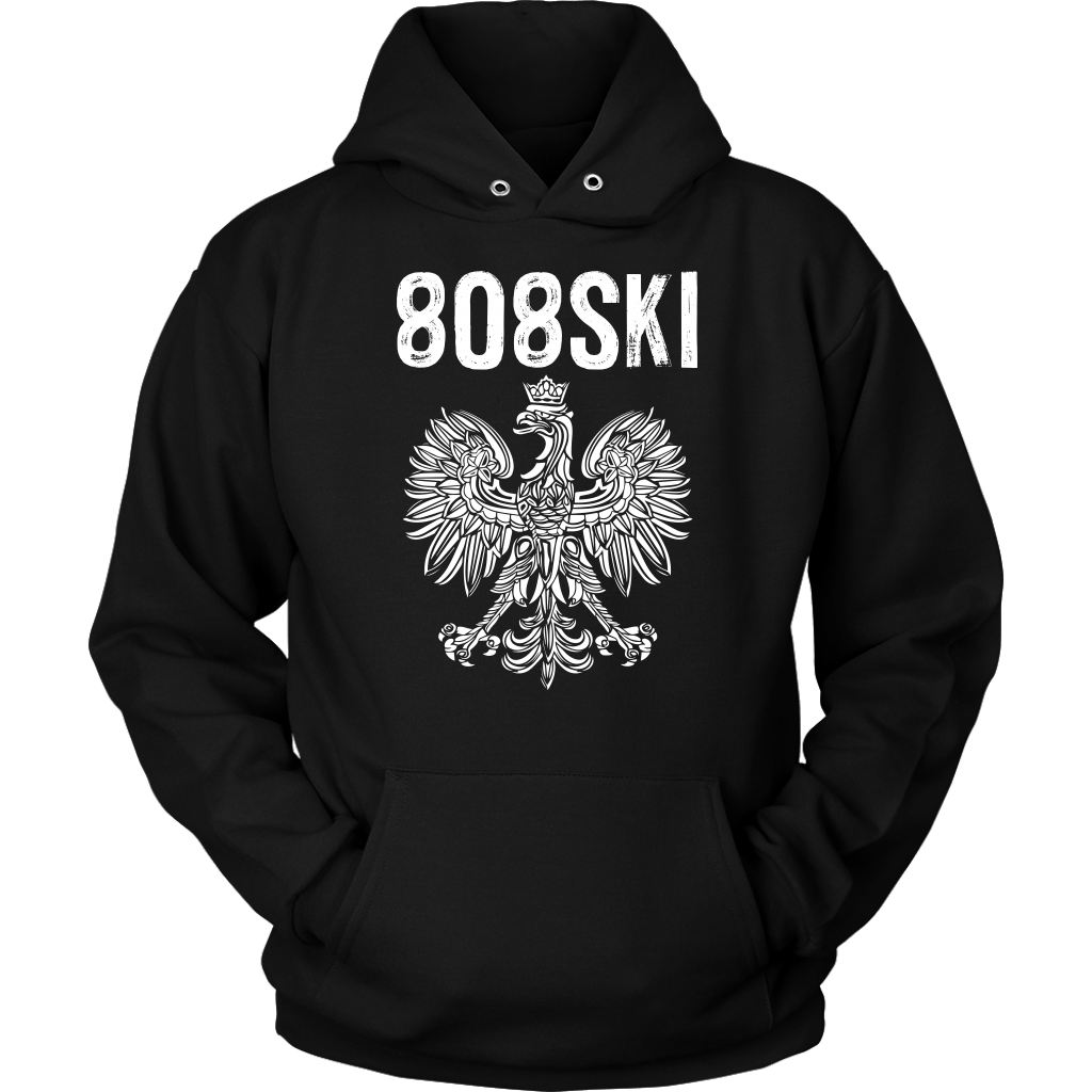 808SKI Hawaii Polish Pride T-shirt teelaunch Unisex Hoodie Black S