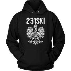Michigan Polish Pride - 231 Area Code - Unisex Hoodie / Black / S - Polish Shirt Store