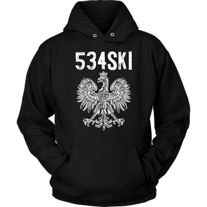 534SKI Wisconsin Polish Pride - Unisex Hoodie / Black / S - Polish Shirt Store