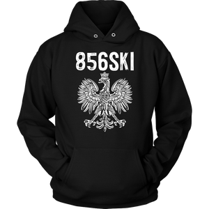 856SKI New Jersey Polish Pride - Area Code 856 - Unisex Hoodie / Black / S - Polish Shirt Store