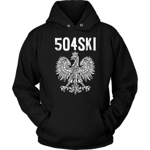 504SKI Louisiana Polish Pride - Unisex Hoodie / Black / S - Polish Shirt Store