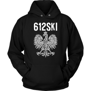 Minneapolis Minnesota Polish Pride | 612 Area Code - Unisex Hoodie / Black / S - Polish Shirt Store