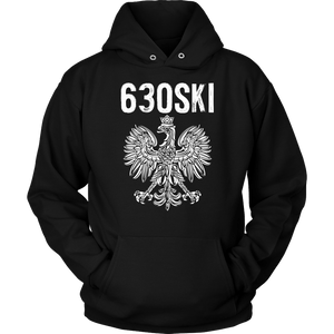 630SKI Illinois Polish Pride - Unisex Hoodie / Black / S - Polish Shirt Store