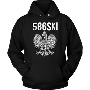 586SKI Warren Michigan Polish Pride - Unisex Hoodie / Black / S - Polish Shirt Store