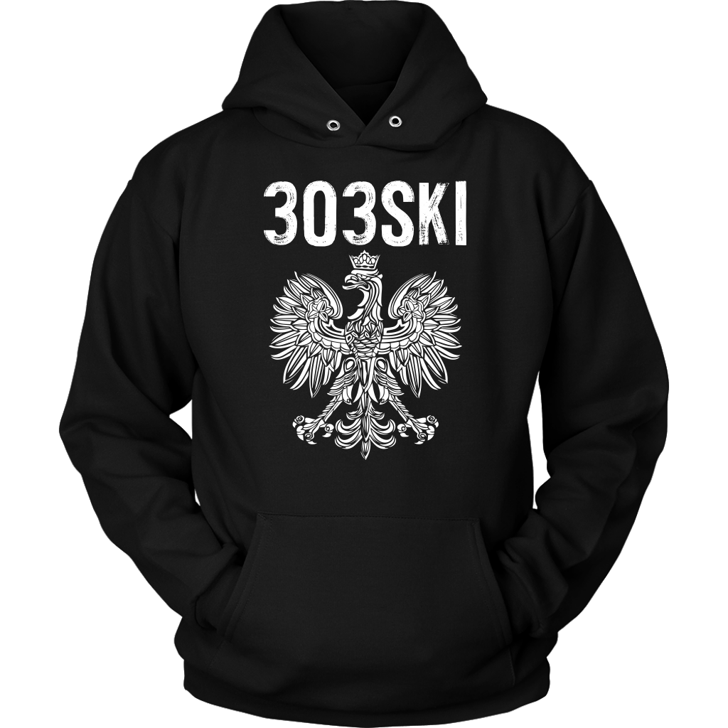 303SKI Denver Colorado Polish Pride T-shirt teelaunch Unisex Hoodie Black S