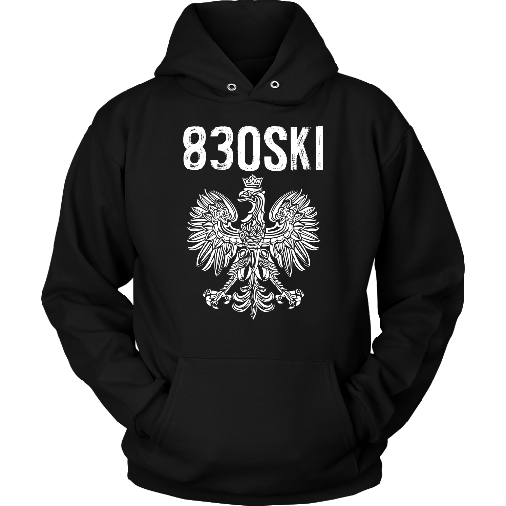 830SKI Texas, Polish Pride T-shirt teelaunch Unisex Hoodie Black S