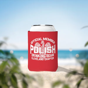 Polish Drinking Team Cleveland Chapter Can Cooler Sleeve -  - Polish Shirt Store