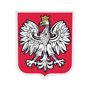 Polish Coat Of Arms Sticker - 3x3" / Transparent - Polish Shirt Store