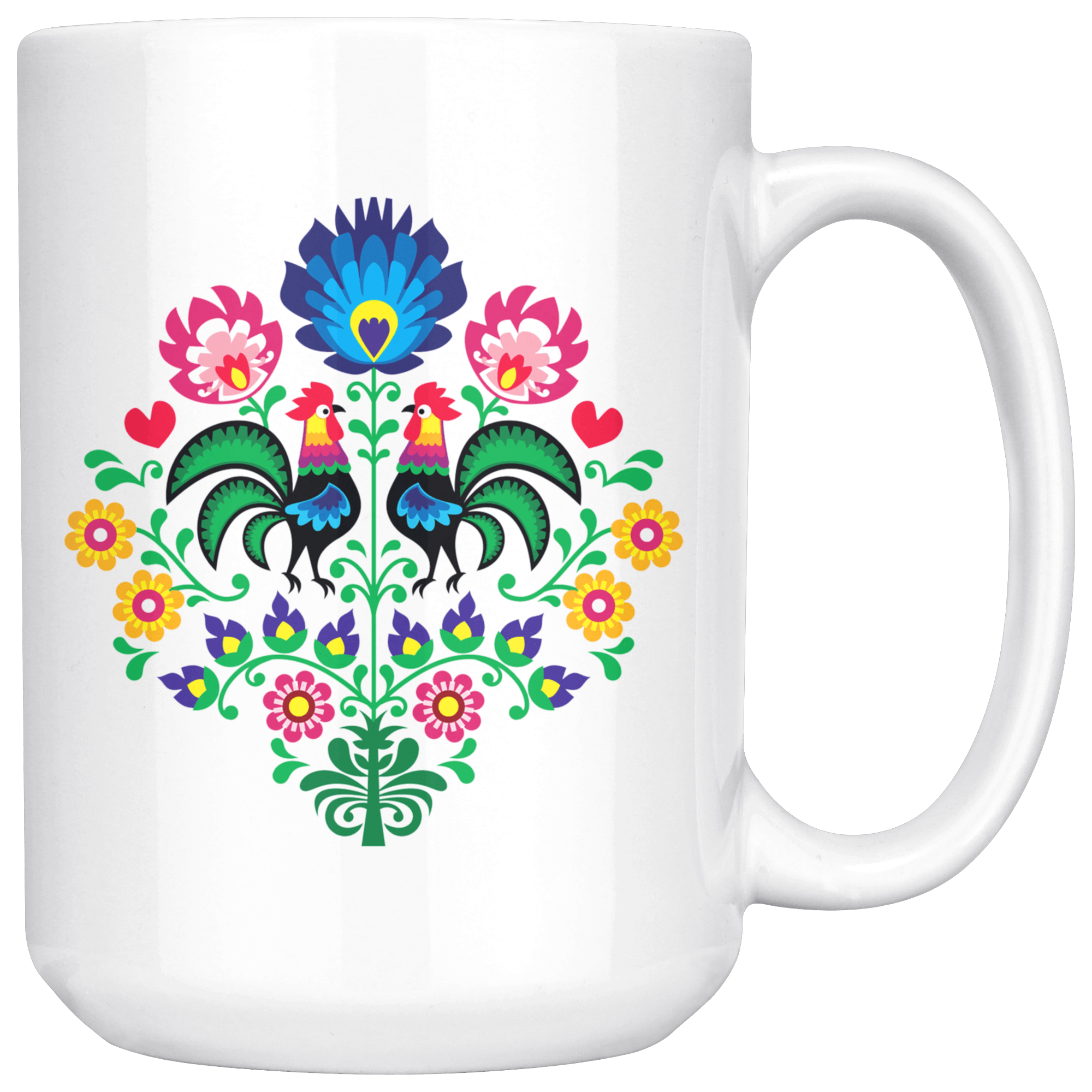 Polish Wycinanki Coffee Mug Drinkware teelaunch White  