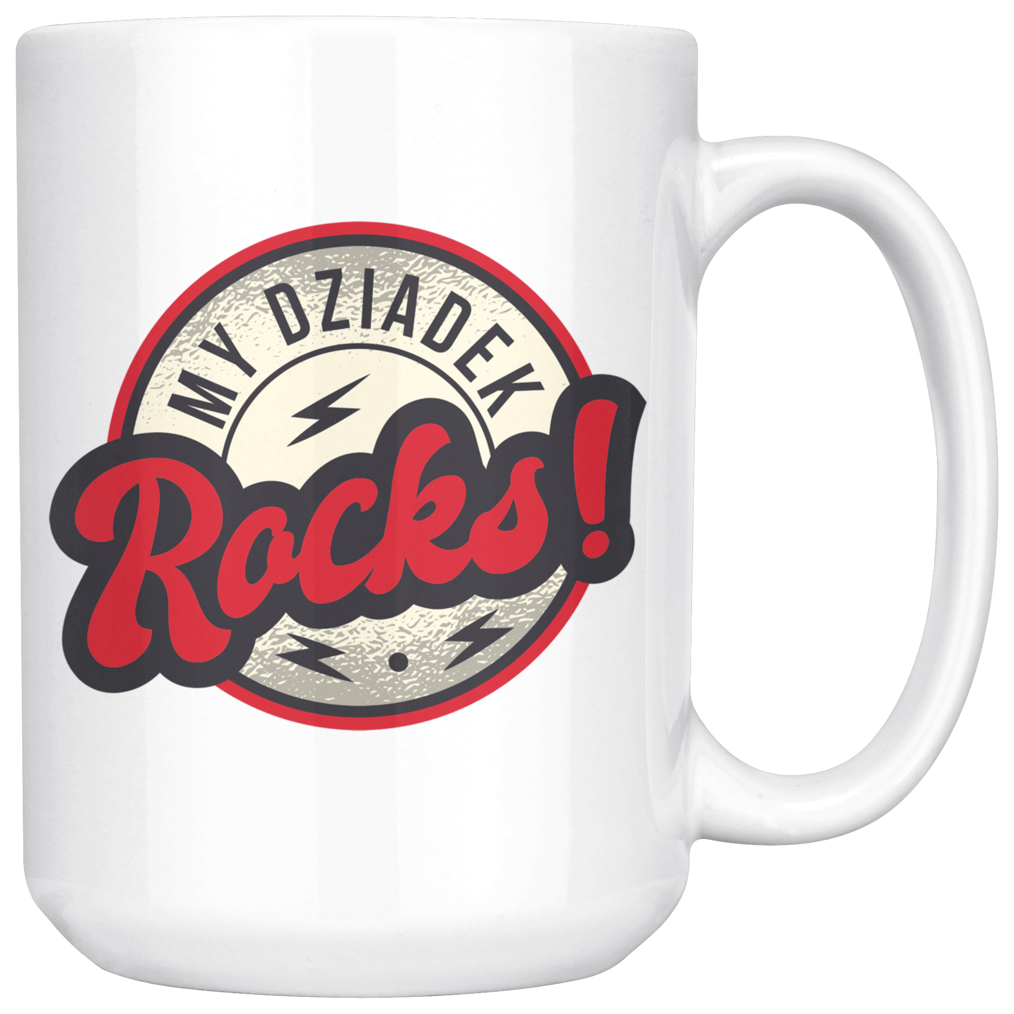 My Dziadek Rocks Coffee Mug Drinkware teelaunch White  
