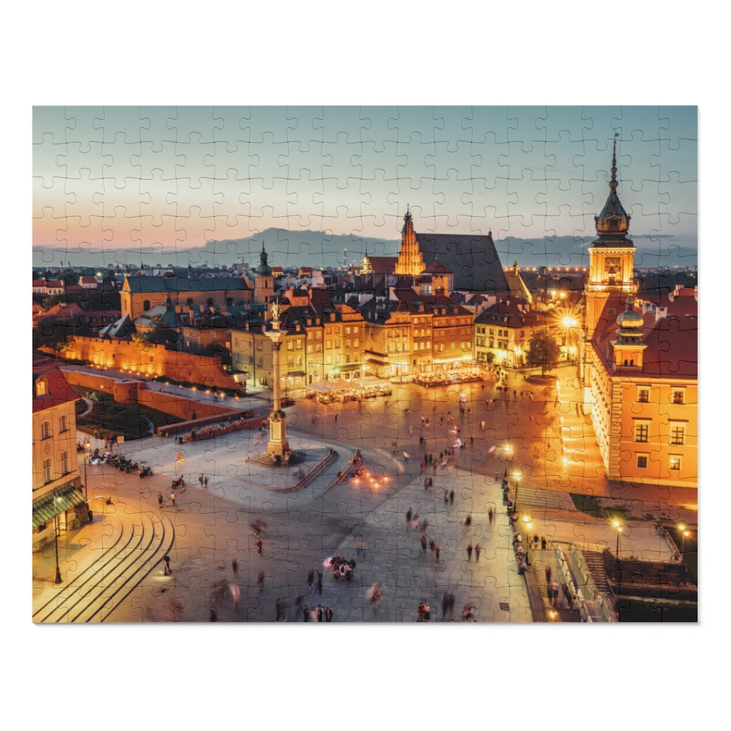 Castle Square Warsaw Poland Jigsaw Puzzle Puzzle Printify 14" × 11" (252 pcs)  