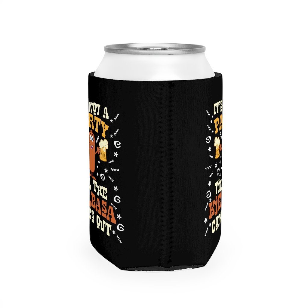 Kielbasa Comes Out Can Cooler Sleeve Accessories Printify   