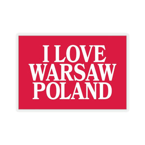 I Love Warsaw Poland Die-Cut Sticker - 2x2" / Transparent - Polish Shirt Store