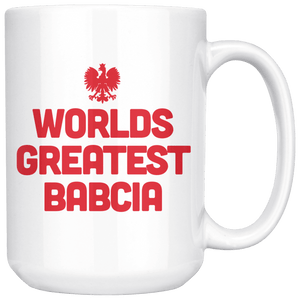 World's Greatest Babcia Coffee Mug - White - Polish Shirt Store