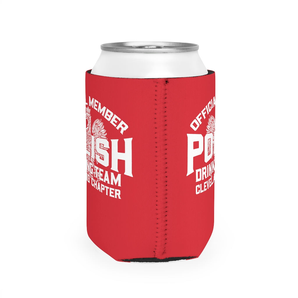 Polish Drinking Team Cleveland Chapter Can Cooler Sleeve Accessories Printify   