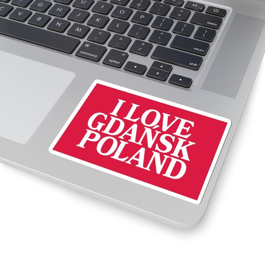 I Love Gdansk Poland Die-Cut Sticker Paper products Printify   