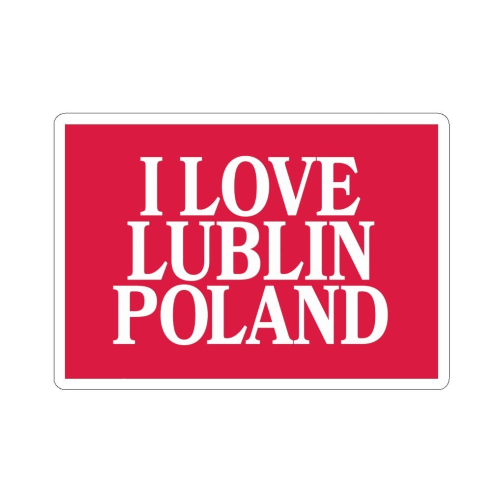 I Love Lublin Poland Sticker Paper products Printify 3x3" White 