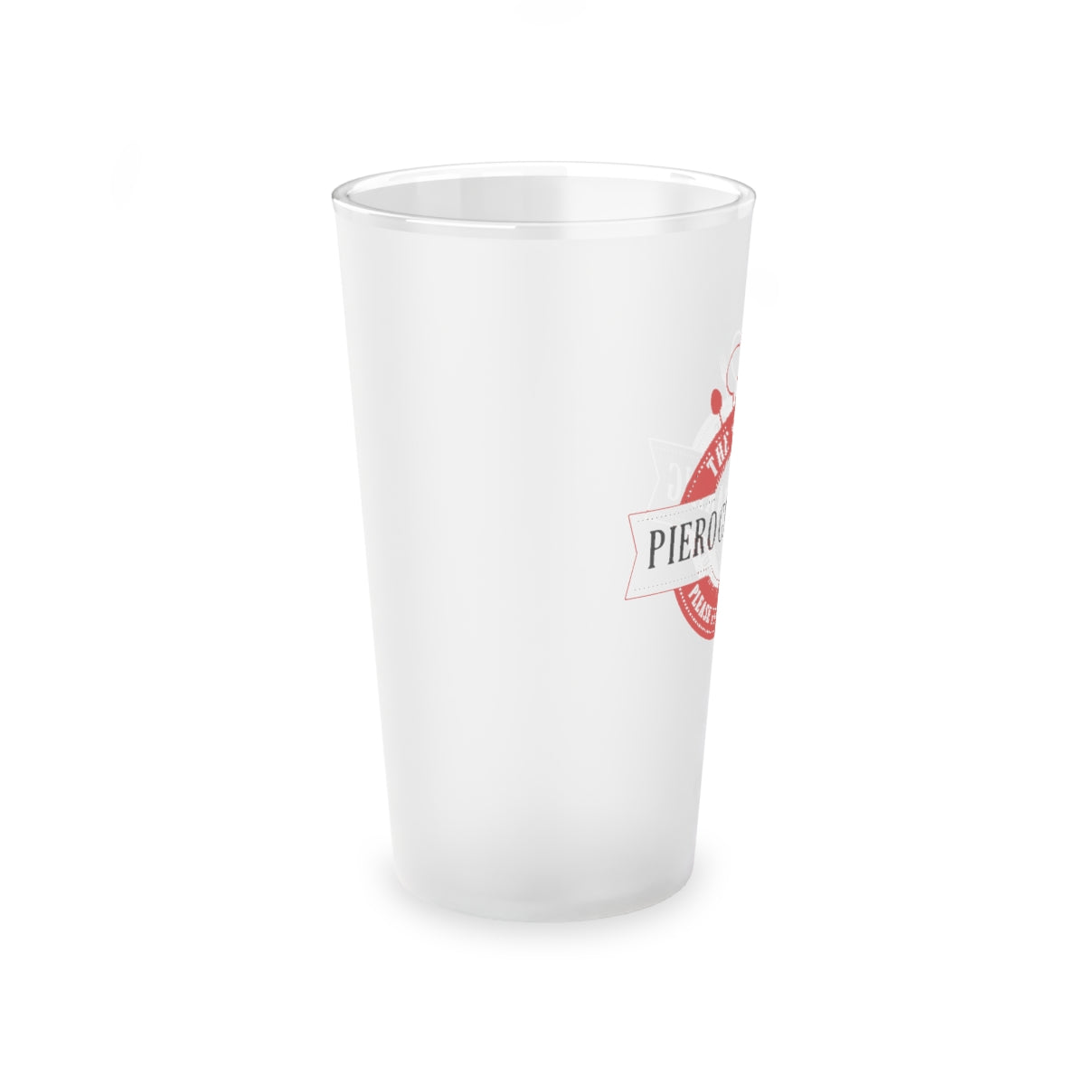 King Of Pierogi Making Frosted Pint Glass, 16oz Mug Printify   