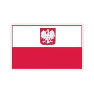 Polish Coat of Arms Flag Sticker - 2x2" / Transparent - Polish Shirt Store