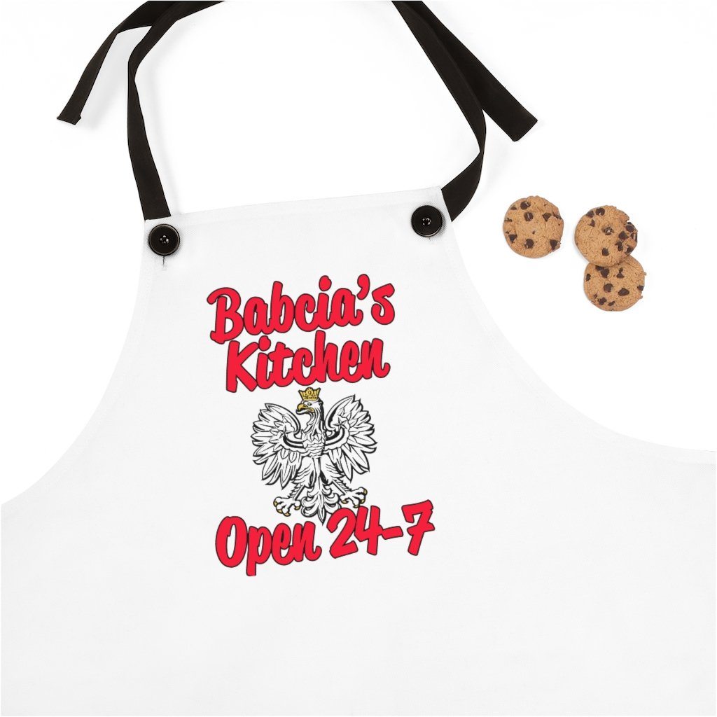 Babcia&#39;s Kitchen Poly Twill Apron Accessories Printify One Size  