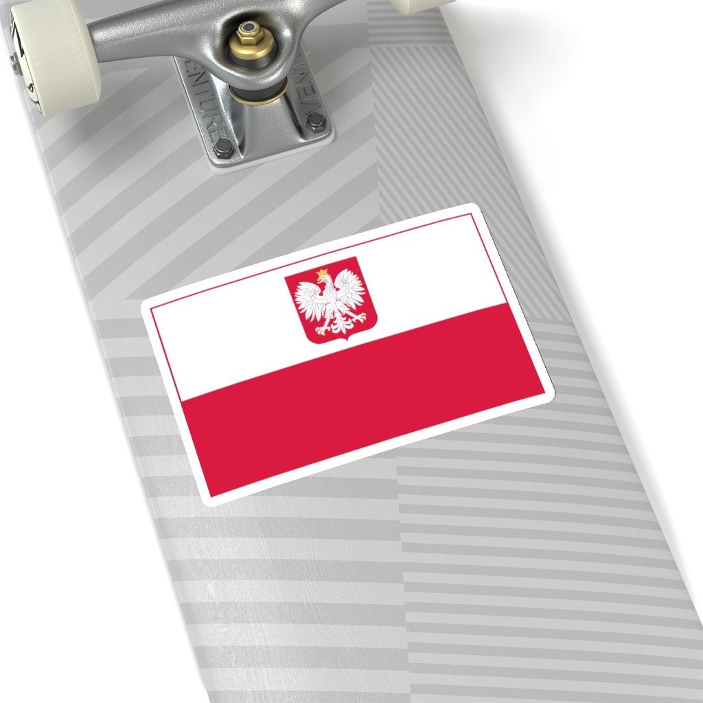Polish Coat of Arms Flag Sticker Paper products Printify   