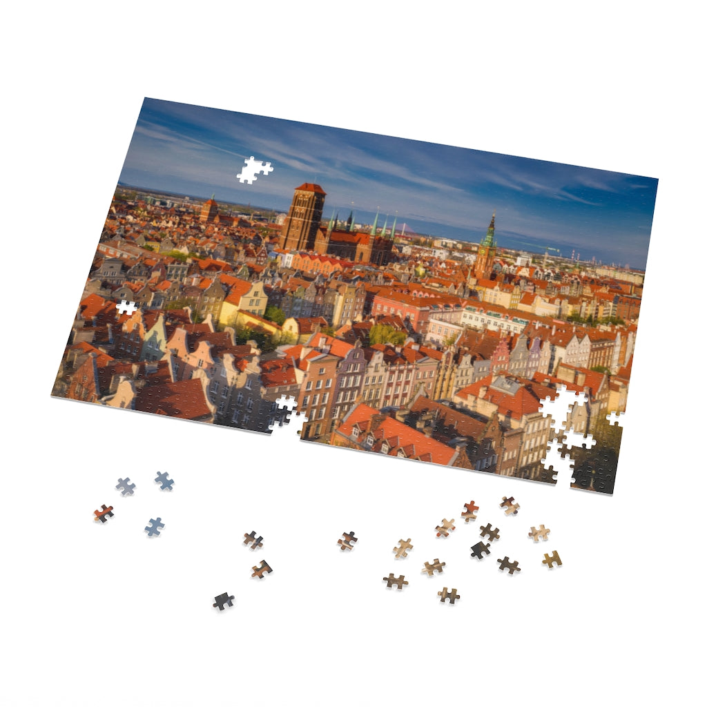 Gdansk Poland Old Town Jigsaw Puzzle Puzzle Printify 29.25&quot; × 19.75&quot; (1000 pcs)  