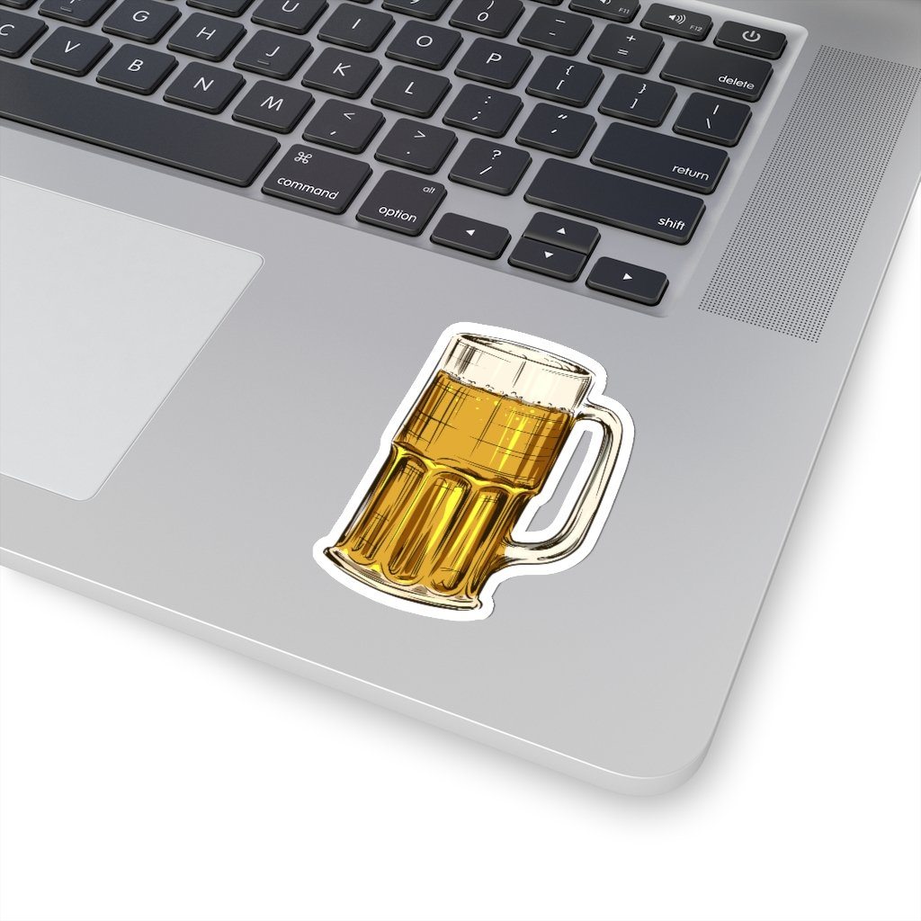 Beer Mug Die-Cut Sticker Paper products Printify   